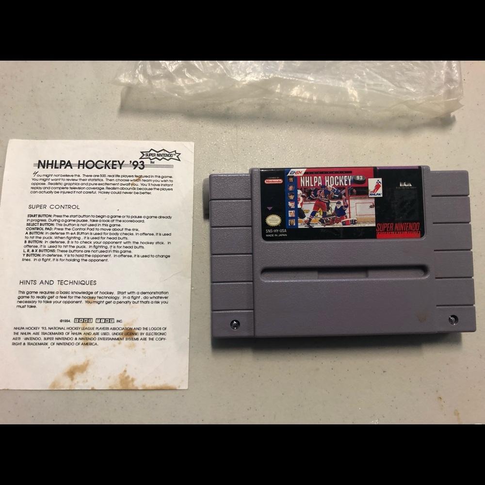 Super Nintendo NHLPA Hockey’93